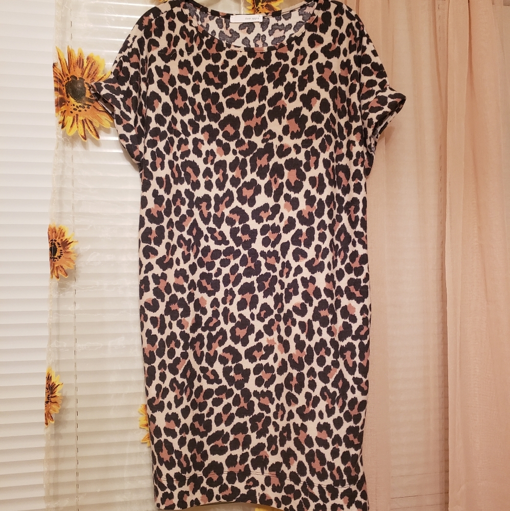 Fitted Leopard Dress w/ Pockets